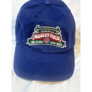 Chicago Cubs Royal Blue L Hat Wrigley MLB Baseball‎ 100 Yr Anniversary 47 Brand
